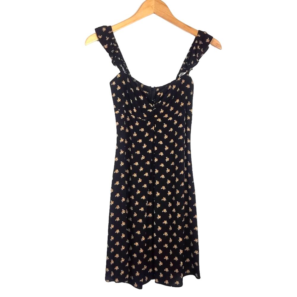 Flynn Skye | Carla Mini Shirt Dress Floral Black Small